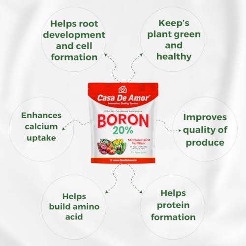 Casa De Amor Boron 20% Micronutrient Fertilizer for Healthy Growth of Vegetable Plants and Gardening (400 gm, Powder) (FROM INDIA)NUZ - View 4 of 6