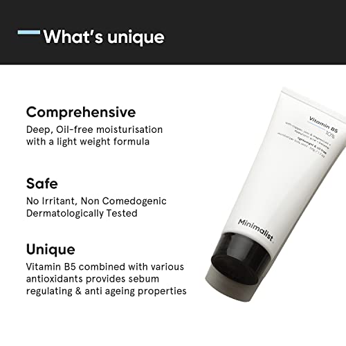 Minimalist 10% Vitamin B5 Gel Face Moisturizer For Oily & Acne Prone Skin | Oil-free | Fast Absorbing Lightweight Winter Cream For Women & Men | Non sticky | Fragrance Free | 50 g - View 3 of 4