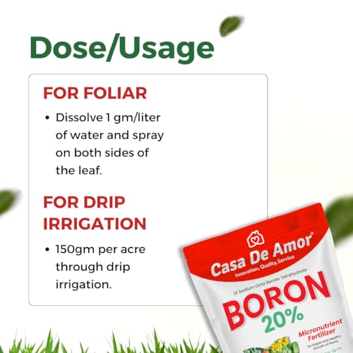 Casa De Amor Boron 20% Micronutrient Fertilizer for Healthy Growth of Vegetable Plants and Gardening (400 gm, Powder) (FROM INDIA)NUZ - View 5 of 6