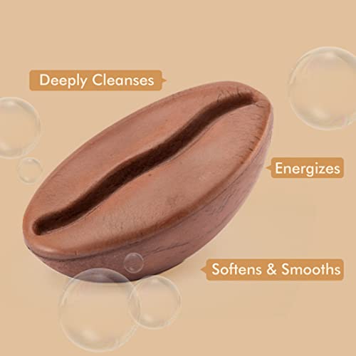 mCaffeine Deep Cleansing Bath Soap with Vitamin E and Coffee Oil | Energizes, Tones and Softens Skin | Bathing Soap in Signature Coffee Shape with Refreshing Aroma | Natural &amp; 100% Vegan(FROM INDIA)JEZ - View 3 of 3