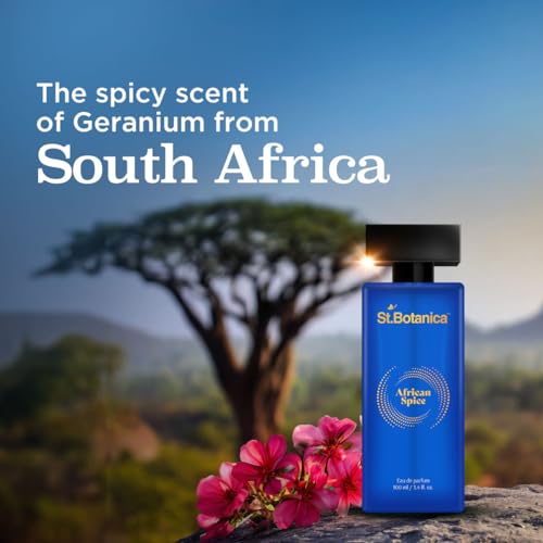 St.Botanica African Spice Perfume, 100ml | Eau De Parfum for Men | Luxurious Long-lasting Fragrance with Mandarin, Geranium &amp; Sandalwood | Spicy, Citrus &amp; Musky Scent (FROM INDIA SAB) - View 4 of 4