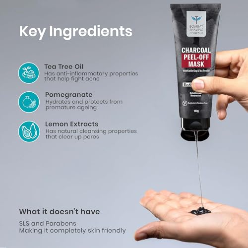 Bombay Shaving Company Activated Charcoal Peel Off Mask With 5X Detoxifying Power, Fights Pollution And De-Tans Skin For Men And Women, 100G (Pack Of 1) FROM INDIA (SAM) - View 3 of 4