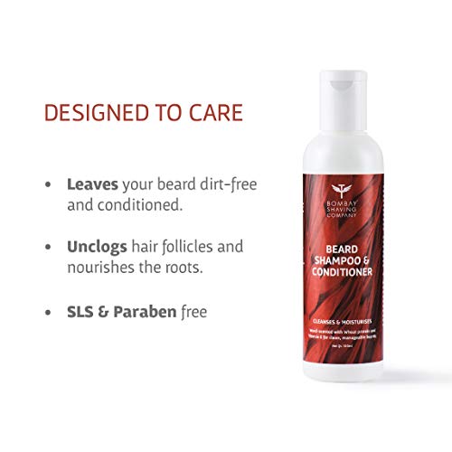 Bombay Shaving Company Beard Shampoo and Conditioner with Wheat Protien, Aloe Vera and Vitamin E for Frizz Free Beard - 100 ml (Wood Scented) FROM INDIA (SAM) - View 2 of 4