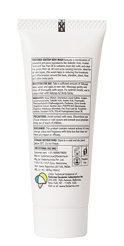 Fixderma 2% Salicylic Acid Salyzap Body Wash For Acne, Non Foaming Body Wash, Exfoliant, Acne on Back, Upper Arms and Other Affected Body Parts, Pimples, Suitable for Acne Prone Skin - 15 ml - View 2 of 2