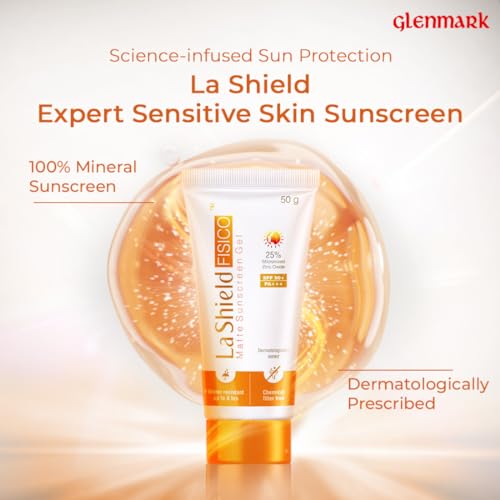 La Shield Fisico SPF 50 PA+++ Mineral Sunscreen|Chemical filter free| Water Resistant Upto 8 hours |Non-greasy | Lightweight |No White Cast | Broad spectrum | Dermatologist Prescribed| For Sensitive skin |50g (FROM INDIA SAB) - View 2 of 4