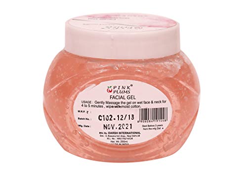 PINK PLUMS Skin-Whitening Facial Gel | Mix Fruit Scrub | Haldi Chandan Face Pack | Mix Fruit Massage Cream with Vitamin E COMBO (Pack of 4) Each 250 ml  (FROM INDIA SAB) - View 3 of 3