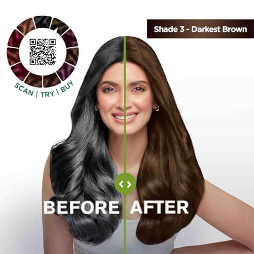 Garnier, Hair Colouring Creme, Long-lasting Colour, Smoothness & Shine, Color Naturals, Shade: 3 Darkest Brown, 70ml + 60g FROM INDIA (SAM) - View 3 of 4