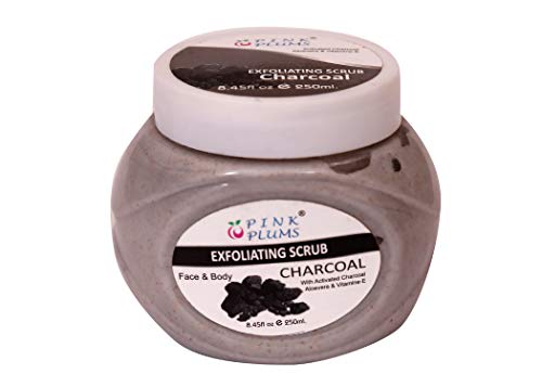 PINK PLUMS Charcoal Scrub | Aloevera Face Pack | Skin-Whitening Massage Cream | Skin-Whitening Facial Gel with Vitamin E COMBO (Pack of 4) Each 250 ml  (FROM INDIA SAB) - View 2 of 4