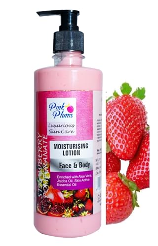 Pink Plums Body Lotion (Face &amp; Body) Strawberry(500 ml X 2 pcs Combo Pack) Deep Hydrating Moisturising Lotion/Paraben Free  (FROM INDIA SAB) - View 3 of 3