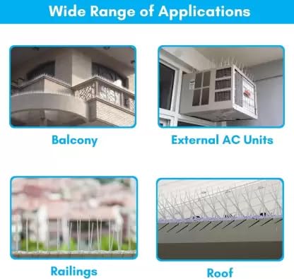 Home-Secure Bird Shield Anti Bird Spikes for Bird Control, Premium Bird Repellent Spikes, Pigeon Spikes with 1 Year Warranty (5 Pcs Set) (FROM INDIA)NUZ - View 9 of 9