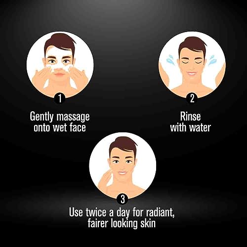 Garnier Men Turbo Bright Double Action Face Wash, Deep Cleansing Anti Pollution Face Wash with Charcoal and Vitamin C, Suitable for all Skin Types, 150g x2 (Pack of 2) FROM INDIA (SAM) - View 4 of 4
