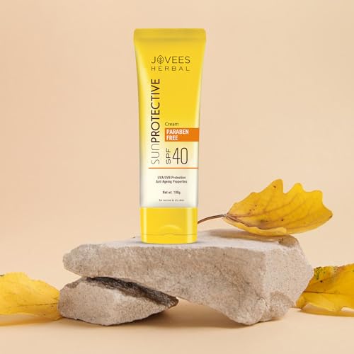 Jovees Herbal Sun Protective Sunscreen SPF 40, 100g | Lightweight and Oil Free - UVA &amp; UVB Protection | Normal to Dry Skin Types | Paraben &amp; Alcohol Free - View 2 of 3