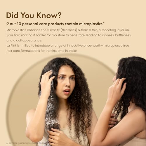 La Pink Methi Dana 8-in-1 Hair Oil with Hibiscus &amp; Onion | Hair Fall Control &amp; Hair Growth | 100% Microplastic Free Formula | All Hair Types | 150ml (FROM INDIA SAB) - View 3 of 4