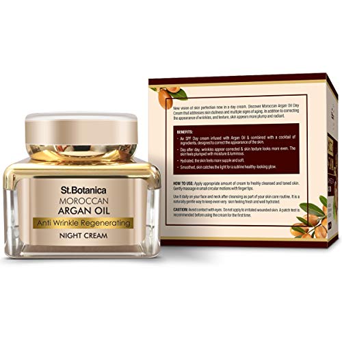 St.Botanica Argan Oil Anti Wrinkle Night Cream 50g Infused with Argan Oil for Smooth &amp; Youthful-looking Skin | No Parabens &amp; Sulphates | Vegan &amp; Cruelty Free (FROM INDIA SAB) - View 2 of 4