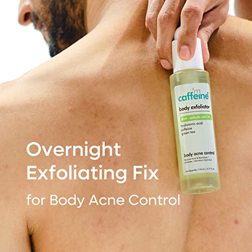 mCaffeine BHA-2% Salicylic Acid Body Exfoliator with Green Tea for Dark Spots &amp; Acne for both Women and Men | Reduces Pigmentation &amp; Blemishes | Exfoliates &amp; Maintains Hydration | For All Skin Types - 110ml - View 3 of 3