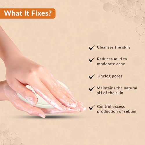 Fixderma Salyzap Soap with Salicylic Acid, Tea Tree Oil &amp; Vitamin E | Acne Soap for Acne-Prone &amp; Oily Skin | Soap for Treating Acne | Paraben Free - 75gm - View 3 of 4