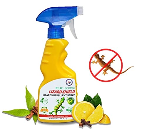 Home-Secure Lizard-Shield Natural Lizard Repellent Spray, Herbal Protection from Lizards, Long Lasting, Chemical Free, Pet Safe, Kids Safe, Eco-Friendly Lizard Spray-280 ML (FROM INDIA)NUZ - View 4 of 5