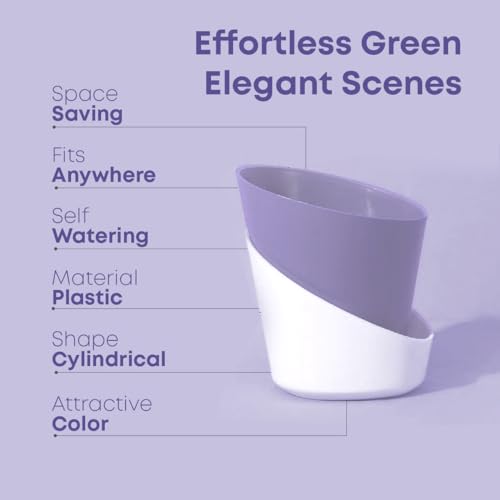 Casa De Amor Self Watering Pots for Indoor Plants | Home Decor, Living Room, Kitchen, Bedroom, Table Top, Office, Gifting | Plants not Included (Baby Blue, Pack of 1) (FROM INDIA)NUZ - View 5 of 5