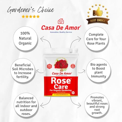 Casa De Amor Rose Care Organic Essential Fertilizer for Rose Plants, Brown (900 Gram) (FROM INDIA)NUZ - View 2 of 6