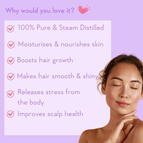 WishCare Lavender Essential Oil for Healthy Hair, Skin, Sleep - 100% Pure, Natural and Undiluted - 15ML(FROM INDIA)JEZ - View 2 of 3