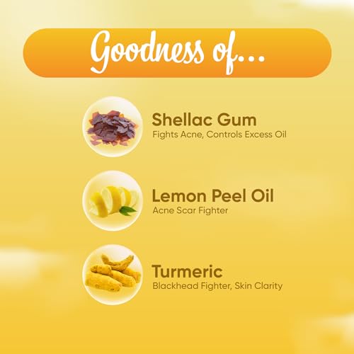Ozone Acne Check Face Wash | Enriched with Aloe Vera, Lemon &amp; Turmeric | For Oily Skin, Pimples, Acne Prone, Flawless &amp; Glowing Skin | For Men &amp; Women | 100gm (FROM INDIA SAB) - View 2 of 3