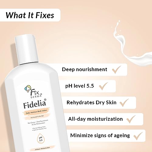 Fixderma Fidelia Daily Moisture Body Lotion | Moisturizer for Face &amp; Body | Body Lotion for Winter | Body Lotion for Women &amp; Men | Body Lotion for Dry Skin with Jojoba Oil &amp; Oatmeal - 250Ml - View 3 of 4