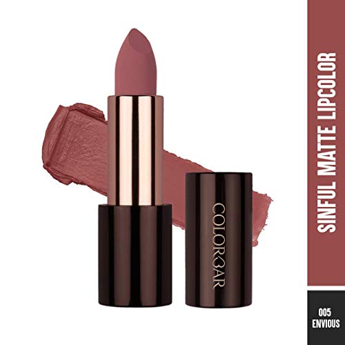 Colorbar Sinful Matte Lipcolor, Pink, 3.5g | Lightweight formulation| Luxurious matte finish| Long-lasting, smudge-proof, and transfer-proof (FROM INDIA SAB) - View 2 of 3