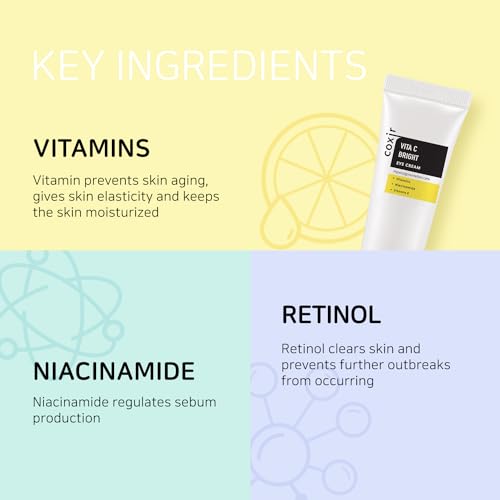 COXIR Vita C Eye Cream 30ml(1.01 fl.oz.) Niacinamide eye cream for intensive eye care with vitamins - View 2 of 2