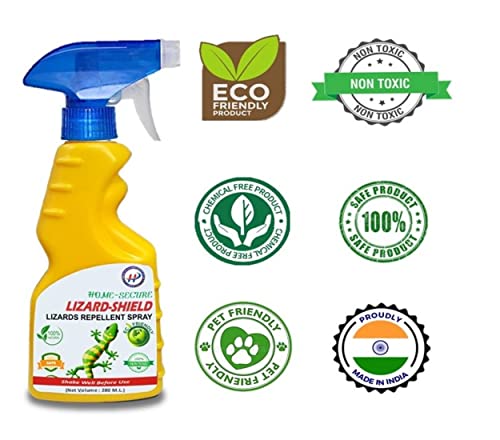 Home-Secure Lizard-Shield Natural Lizard Repellent Spray, Herbal Protection from Lizards, Long Lasting, Chemical Free, Pet Safe, Kids Safe, Eco-Friendly Lizard Spray-280 ML (FROM INDIA)NUZ - View 5 of 5