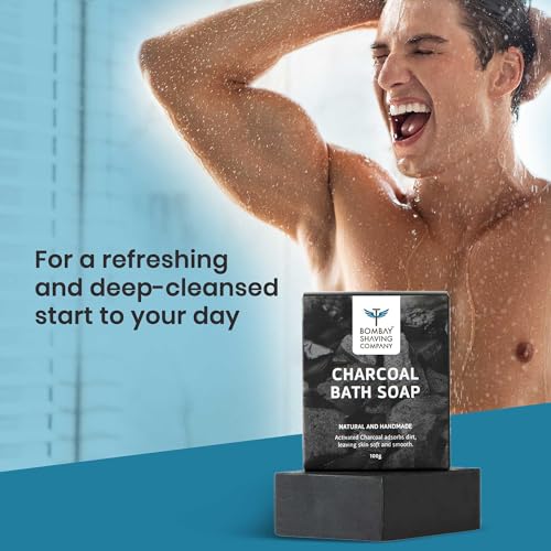 Bombay Shaving Company Activated Bamboo Charcoal Bath Soap for Men for Deep Clean and Anti-pollution Effect, 125g (Pack of 3) | Made in India FROM INDIA (SAM) - View 2 of 3