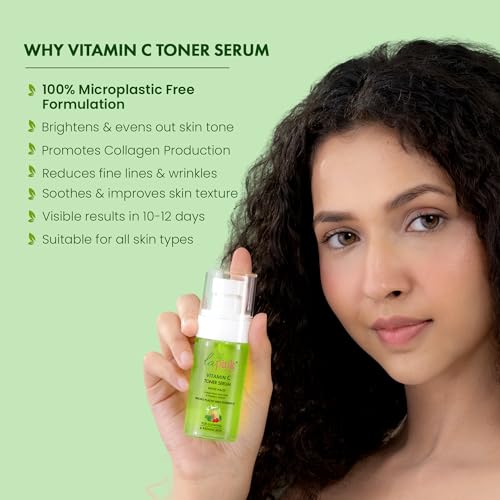 La Pink Vitamin C Face Toner Serum with White Haldi, Gotu Kola | For Glowing Bright Skin | Alcohol Free | Face Mist | 100% Microplastic Free Formula | All Skin Types | 50ml (FROM INDIA SAB) - View 2 of 3