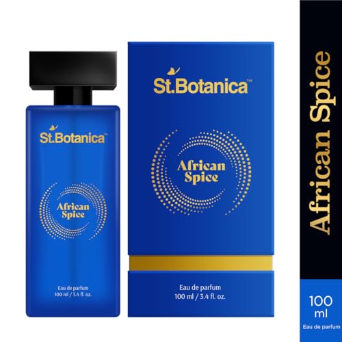 St.Botanica African Spice Perfume, 100ml | Eau De Parfum for Men | Luxurious Long-lasting Fragrance with Mandarin, Geranium &amp; Sandalwood | Spicy, Citrus &amp; Musky Scent (FROM INDIA SAB) - View 2 of 4
