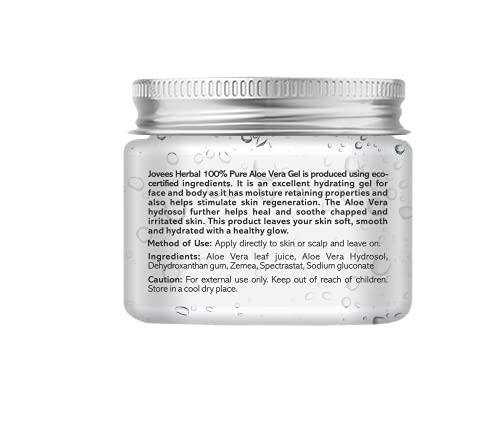 Jovees Herbal 100% Pure Aloe Vera Multipurpose Gel | For Face,Skin &amp; Hair | For Both Men &amp; Women | 200g - View 2 of 3