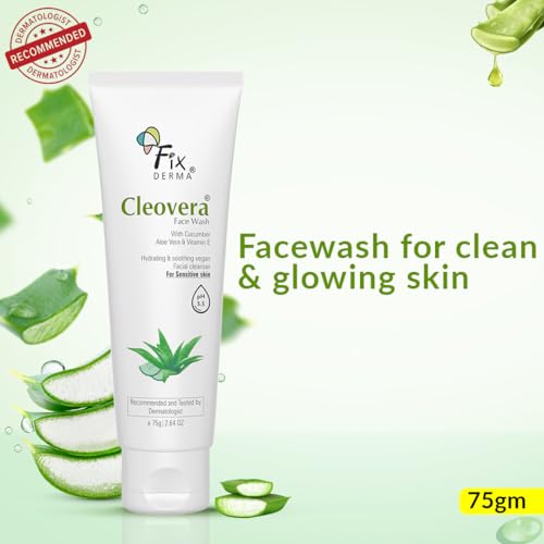 Fixderma Cleovera, Aloe Vera Face Wash with Vitamin E | Aloe Vera Gel for Face | Face Wash &amp; Face Cleanser | Face Wash for Dry Skin (All Type Skin) | Face Wash for Women &amp; Men - 75g - View 2 of 3