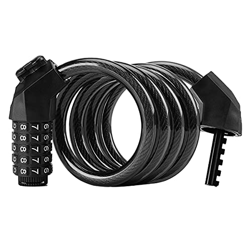 NIKAVI M3 Bicycle Lock Bicycle Five-Digit Code Lock Mountain Bike Color Wire Lock Security Anti-Theft (Black) (FROM INDIA SAB) - Related product