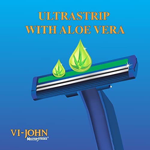 VI-JOHN Shavepro Twin Blade Shaving Razors With Lubricating Aloe Vera Strip(CONTAIN 5 PCS) FOR MEN (FROM INDIA SAB) - View 2 of 3