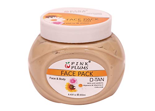 Pink Plums Skin-Whitening Scrub, D-Tan Face Pack, Diamond Massage Cream, Mix Fruit Facial Gel for Face with Vitamin E - 250 ml Each (Combo Pack of 4)  (FROM INDIA SAB) - View 3 of 4