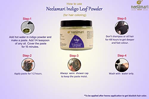 Neelamari Pure indigo, leaves powder natural for black hair color (Indigo Powder Pack of 2) FROM INDIA (SAM) - View 3 of 4