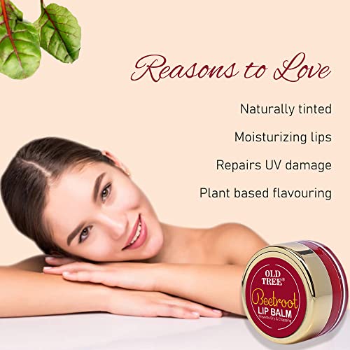 Old Tree Beetroot Lip Balm (8g) - Moisturizing Lip Balm for Dry and Chapped Lips with Spf 20 - Both Women and Men FROM INDIA (SAM) - View 3 of 3