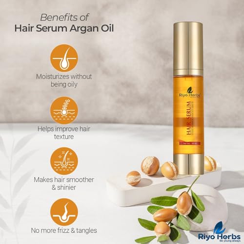 Riyo Herbs Hair Serum 50ml for Women &amp; Men | Contains Argan Oil, Sweet Almond Oil &amp; Jojoba Oil | For Regular Use Hair Serum for Damage &amp; Dry Hair(FROM INDIA)JEZ - View 3 of 3