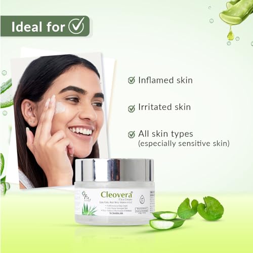 Fixderma Cleovera Cica Cream for Face with Gotu Kola, Aloevera, Vitamin A &amp; E | Damage Skin Repair Face Cream | Suitable for Sensitive, Dry &amp; Damaged Skin - 50g - View 4 of 4
