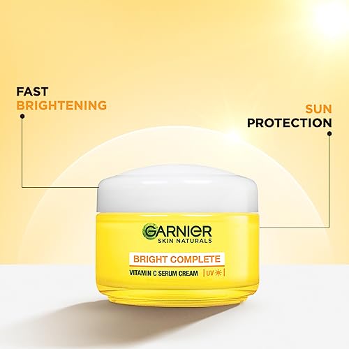 Garnier Skin Naturals Bright Complete Vitamin C Serum UV Cream, Vitamin C Day Cream for Sun Protection and Skin Brightening - Suitable For all Skin Types, 45g FROM INDIA (SAM) - View 2 of 3