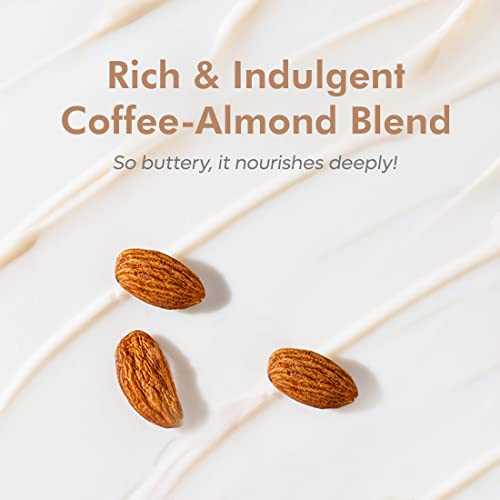 mCaffeine Coffee &amp; Almonds Body Butter with Shea Butter for Deep Moisturization &amp; Soft Skin -Nourishes Dry Skin | Non-Sticky Moisturizer | Coffee-Almond Aroma | Shea Body Butter for Women &amp; Men -100 g - View 2 of 3