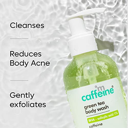 mCaffeine 1% Salicylic Acid Body Wash for Acne &amp; Dark Spots | BHA Body Wash for Body &amp; Back Acne | Daily Use Shower Gel for Men &amp; Women - 200ml(FROM INDIA)JEZ - View 3 of 3