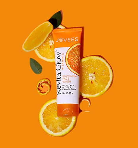 Jovees Herbal Vitamin C Face Wash 75g | Revita Glow | Vitamin C Rejuvenating Facewash | Infused with Kakadu Plum and Olives - View 3 of 4