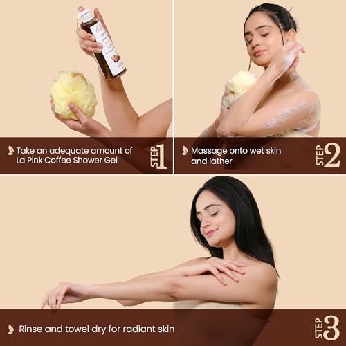 La Pink Coffee Shower Gel with White Haldi &amp; Avocado | For Tan Removal and Radiant Skin | 100% Microplastic Free Formulation, 250 ML (FROM INDIA SAB) - View 4 of 4