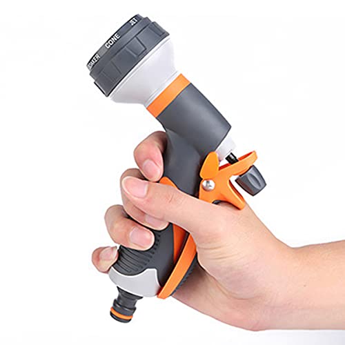 NIKAVI Garden Hose Nozzle, Water Hose Nozzle Spray, Heavy Duty Water Spray Gun High Pressure Washer Sprayer with 8 Patterns, Suitable for Watering Garden, Cleaning, Showering Pet and Washing Cars (FROM INDIA SAB) - View 3 of 3