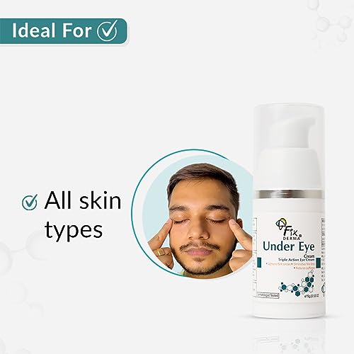 Fixderma Under eye cream | For Dark circles| Controls puffiness | Diminishes under eye ageing | Prevents fine lines | Sooths under eye| Youthful eyes | Safe &amp; Effective cream| Paraben free- 15g - View 5 of 5