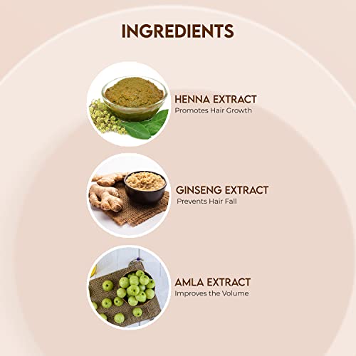 Jovees Herbal Henna &amp; Ginseng Anti Hair Loss Shampoo | For Hair Growth &amp; Hair Fall Control With Henna, Ginseng &amp; Amla Extract | For All Hair Type 300ML - View 3 of 3