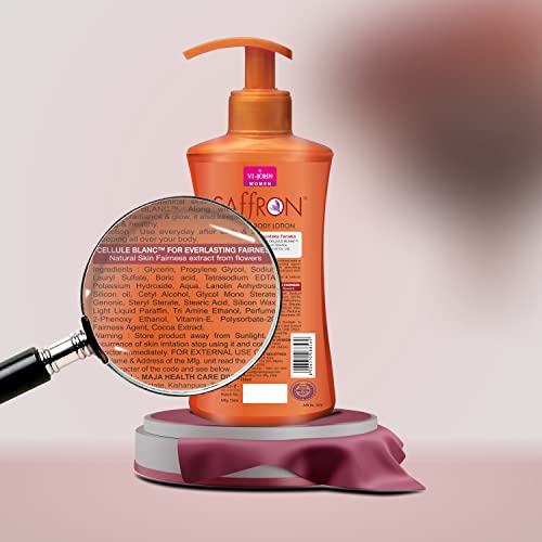 VI-JOHN Cocoa Butter Saffron Fairness Body Lotion For Men &amp; Women | Chemical Free Moisturizes skin Lotion upto 48 hour 250ml  (FROM INDIA SAB) - View 2 of 3